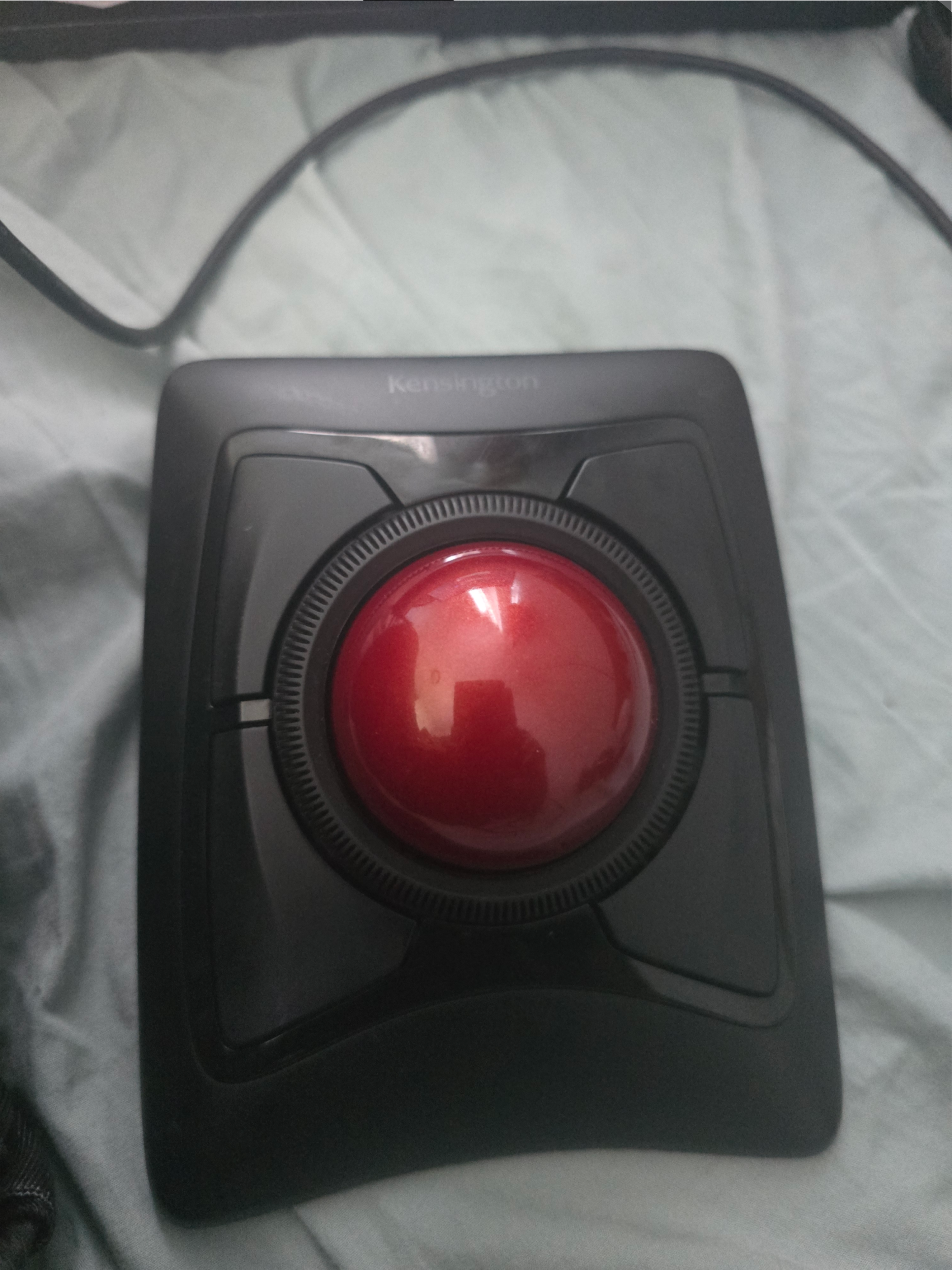 A picture of the specific Expert Trackball I bought, with similar features as the professional product picture shown earlier.